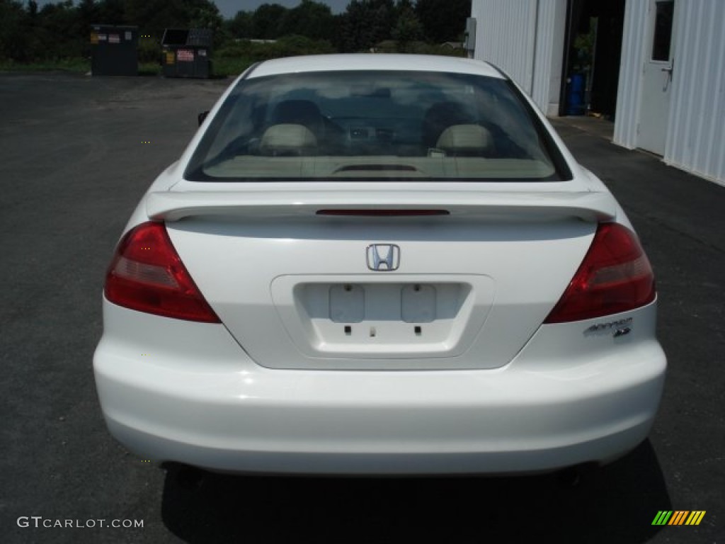 2003 Accord EX V6 Coupe - Taffeta White / Ivory photo #5