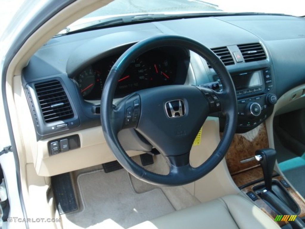 2003 Accord EX V6 Coupe - Taffeta White / Ivory photo #8
