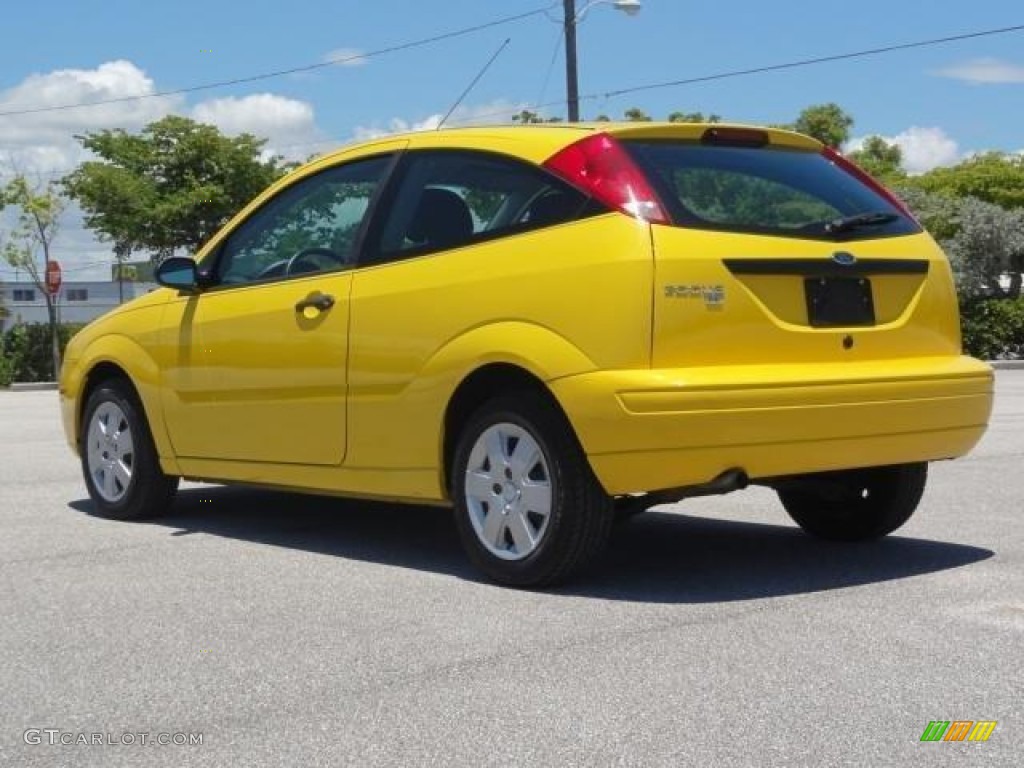 Screaming Yellow 2007 Ford Focus ZX3 SES Coupe Exterior Photo #68708287