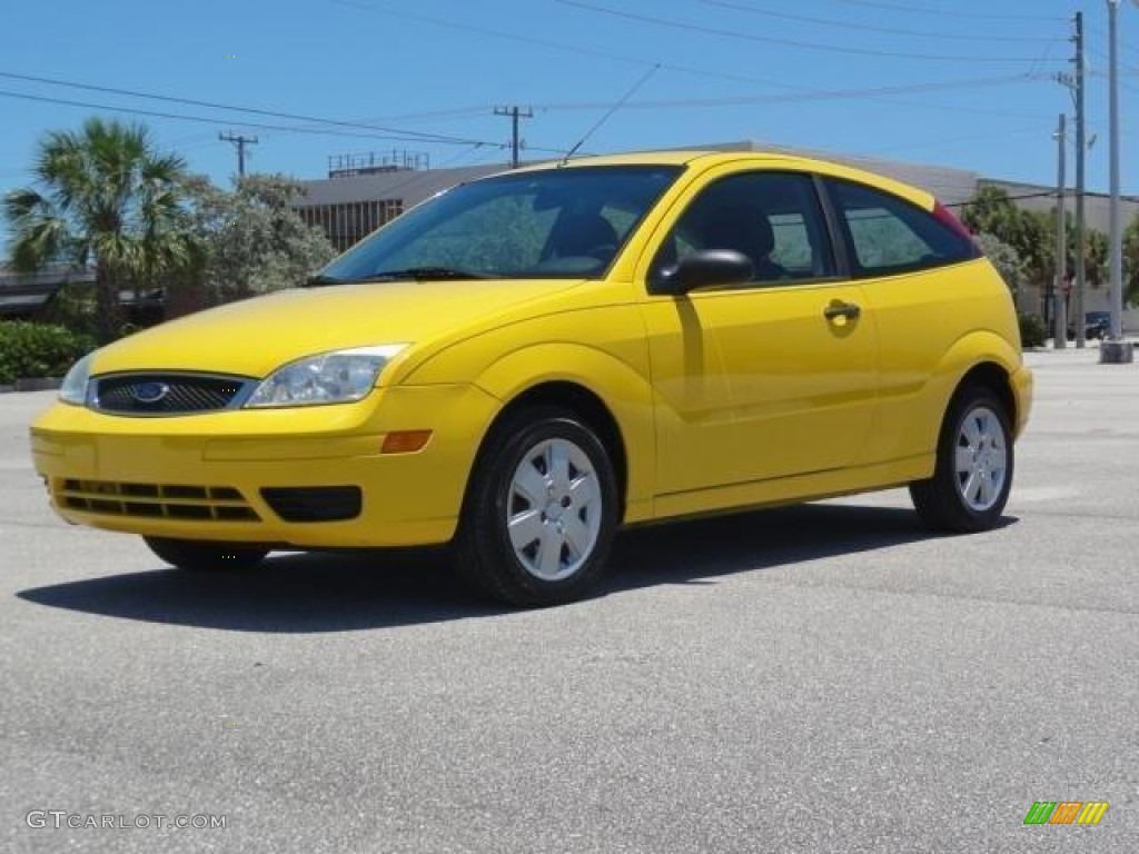 Screaming Yellow 2007 Ford Focus ZX3 SES Coupe Exterior Photo #68708305