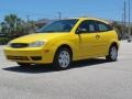 Screaming Yellow 2007 Ford Focus ZX3 SES Coupe Exterior