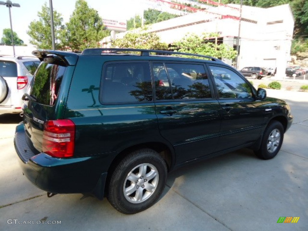 2002 Highlander Limited 4WD - Electric Green Mica / Ivory photo #10