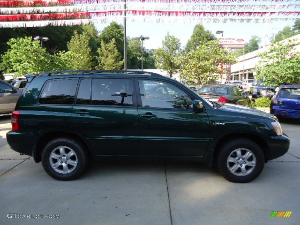 2002 Highlander Limited 4WD - Electric Green Mica / Ivory photo #19