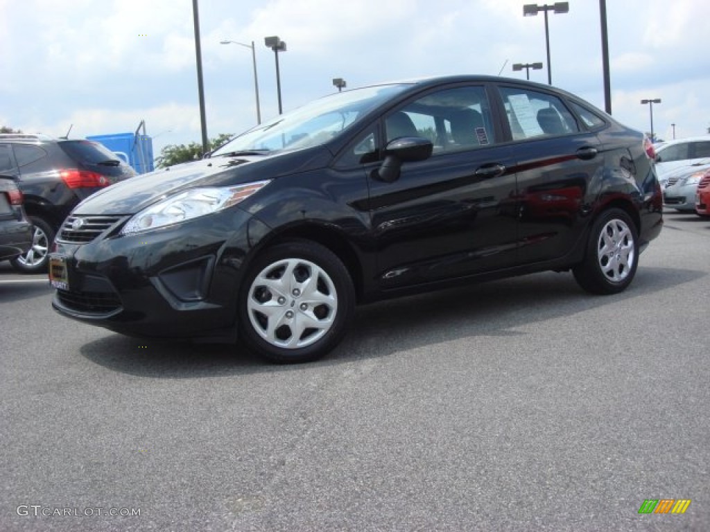 Tuxedo Black Metallic 2012 Ford Fiesta S Sedan Exterior Photo #68710060
