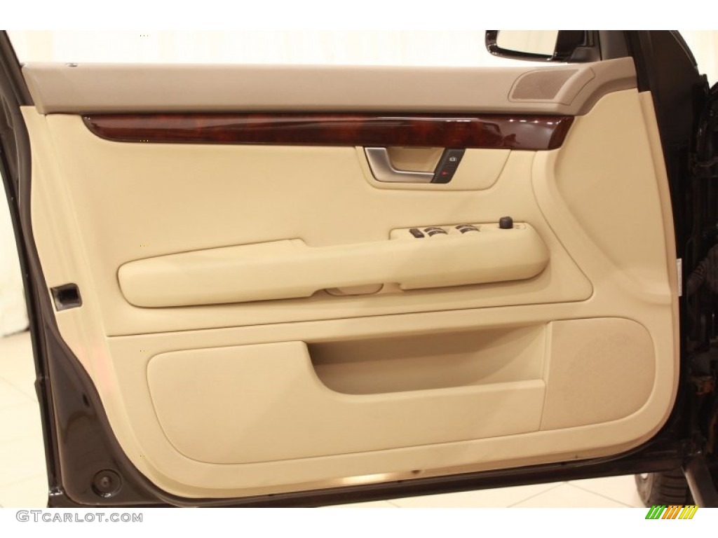 2008 Audi A4 2.0T quattro Sedan Beige Door Panel Photo #68711347