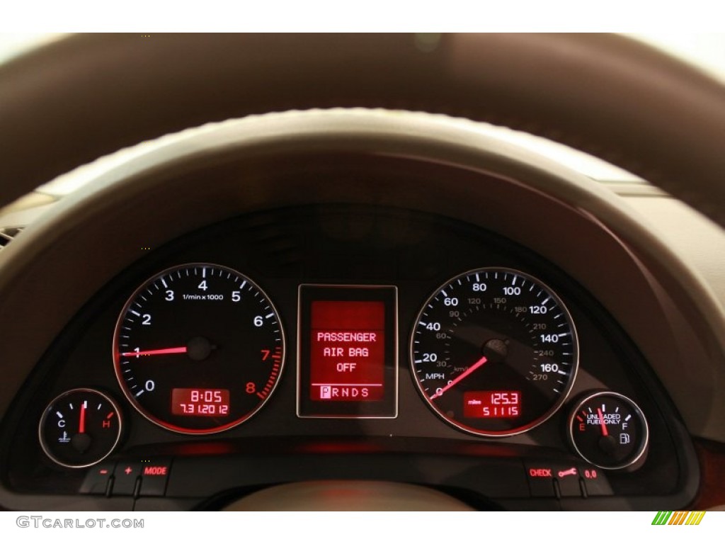 2008 Audi A4 2.0T quattro Sedan Gauges Photo #68711412