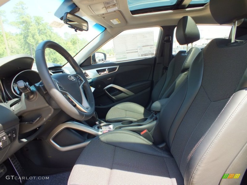 Black Interior 2013 Hyundai Veloster Standard Veloster Model Photo #68712205