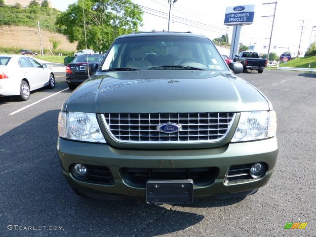 2004 Explorer XLT 4x4 - Estate Green Metallic / Medium Parchment photo #6