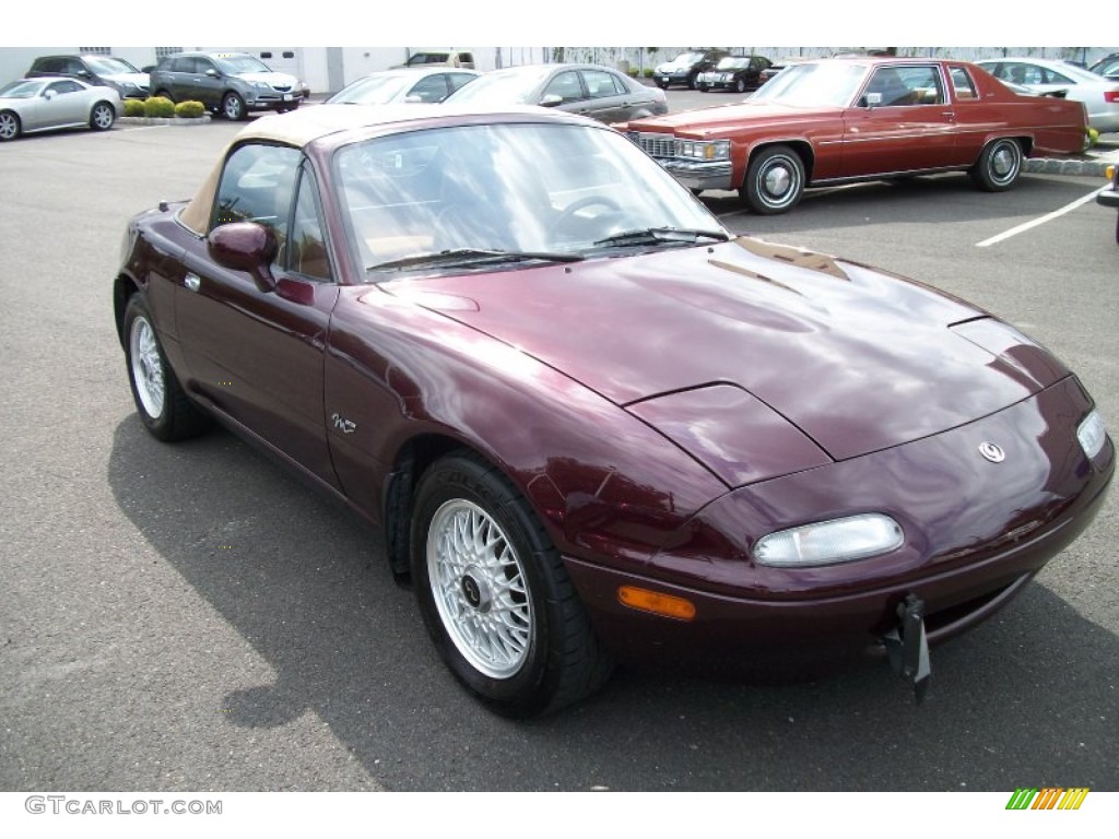 1995 MX-5 Miata M Edition Roadster - Purple / Beige photo #7