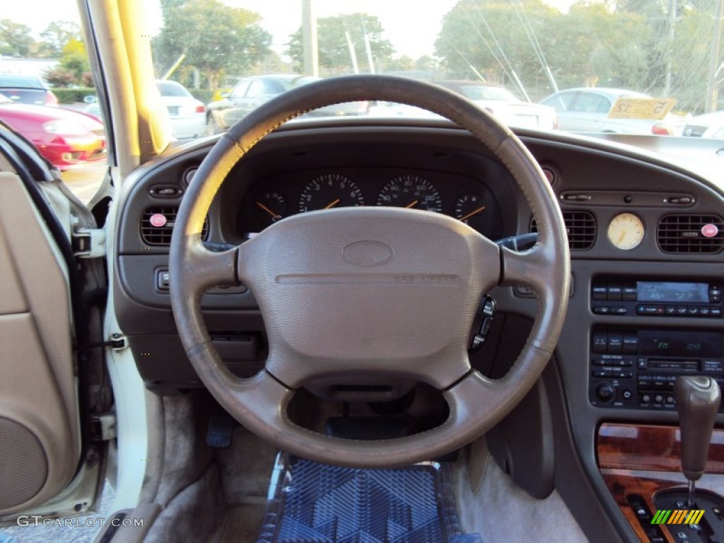 1995 Infiniti Q 45 Beige Steering Wheel Photo #68712726
