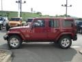 2013 Deep Cherry Red Crystal Pearl Jeep Wrangler Unlimited Sahara 4x4  photo #5