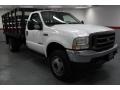 Oxford White 2002 Ford F450 Super Duty Regular Cab 4x4 Stake Truck