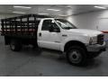 Oxford White - F450 Super Duty Regular Cab 4x4 Stake Truck Photo No. 2