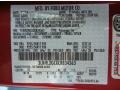 RZ: Red Candy Metallic 2012 Lincoln MKZ FWD Color Code