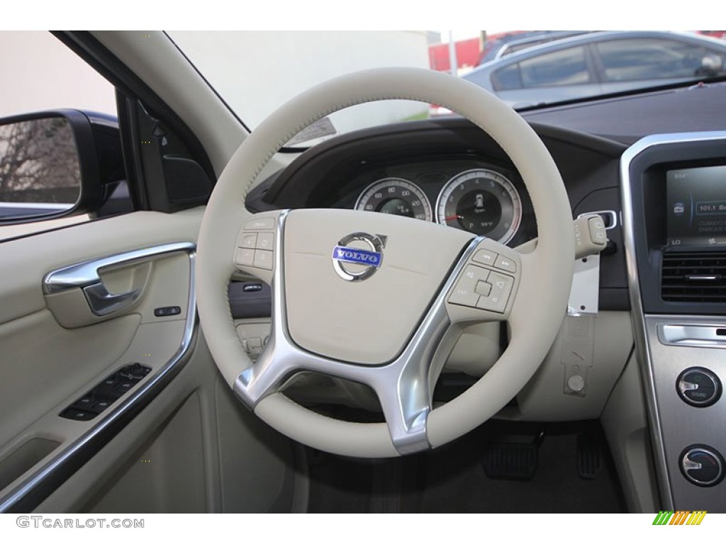 2013 Volvo XC60 3.2 Sandstone Steering Wheel Photo #68716306