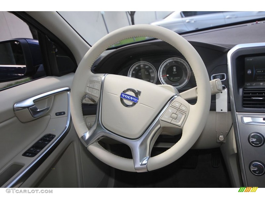 2013 Volvo XC60 3.2 Sandstone Steering Wheel Photo #68717023