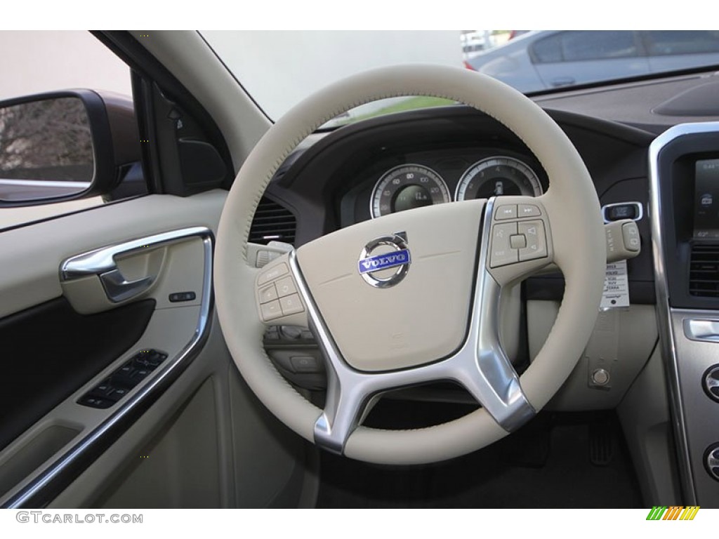 2013 Volvo XC60 3.2 Espresso/Sandstone Steering Wheel Photo #68718125