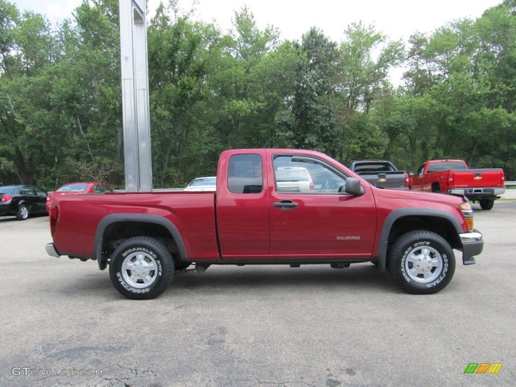 Dark Cherry Red Metallic 2004 Chevrolet Colorado LS Extended Cab 4x4 Exterior Photo #68718247