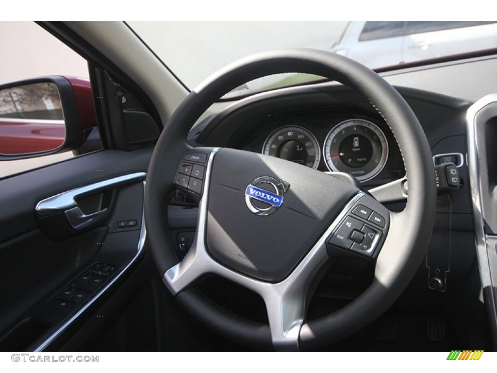 2013 Volvo XC60 3.2 Anthracite Black Steering Wheel Photo #68718844