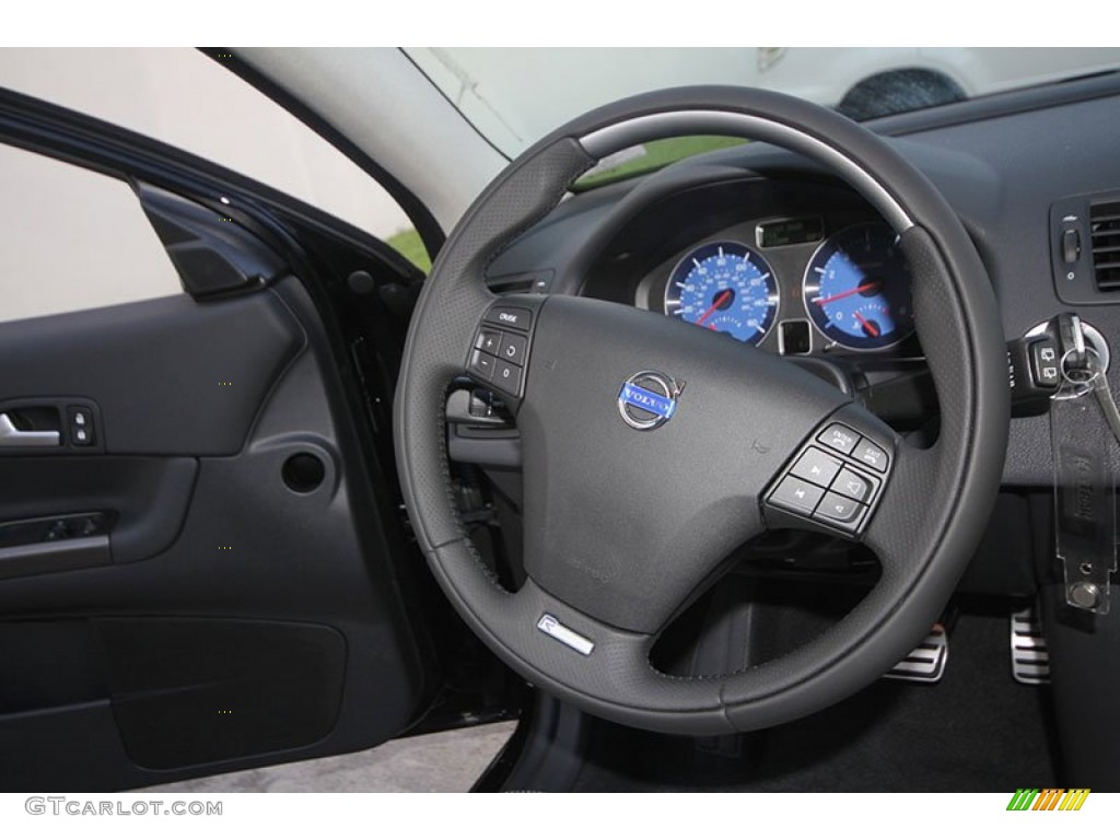2013 Volvo C30 T5 R-Design R-Design Off Black/Calcite Steering Wheel Photo #68719177