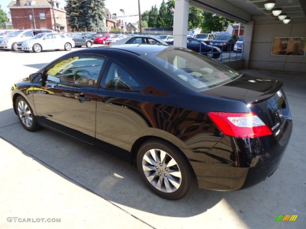 2010 Civic EX Coupe - Crystal Black Pearl / Black photo #12