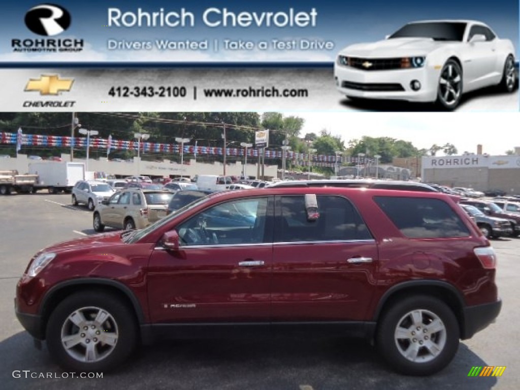 2007 Acadia SLT AWD - Red Jewel Tintcoat / Titanium photo #1