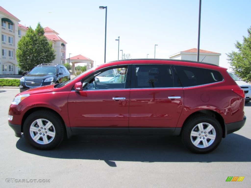 2012 Traverse LT AWD - Crystal Red Tintcoat / Ebony photo #4