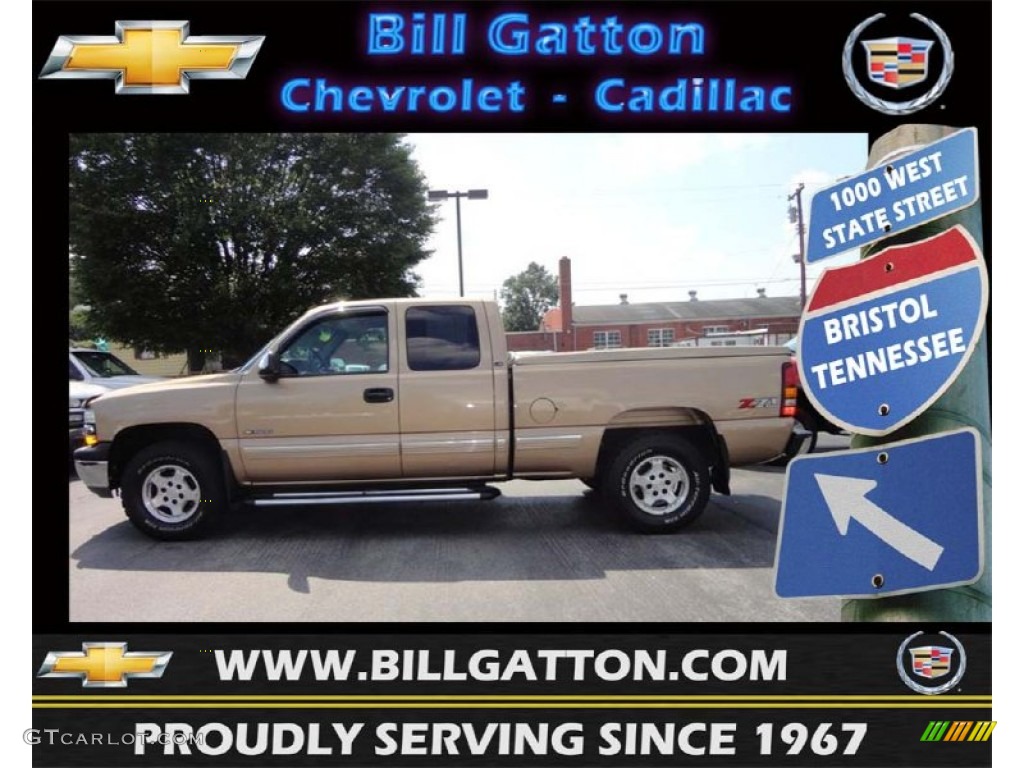 2000 Sunset Gold Metallic Chevrolet Silverado 1500 Z71 Extended Cab 4x4 68708024