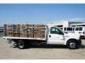 2007 Oxford White Ford F350 Super Duty XL Regular Cab Dually Stake Truck  photo #2