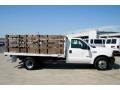 Oxford White - F350 Super Duty XL Regular Cab Dually Stake Truck Photo No. 2