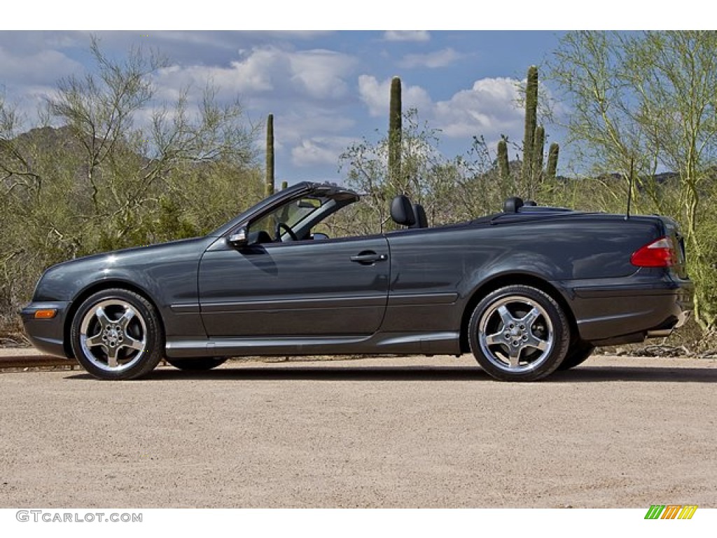 2003 CLK 430 Cabriolet - Tectite Grey Metallic / Charcoal photo #14