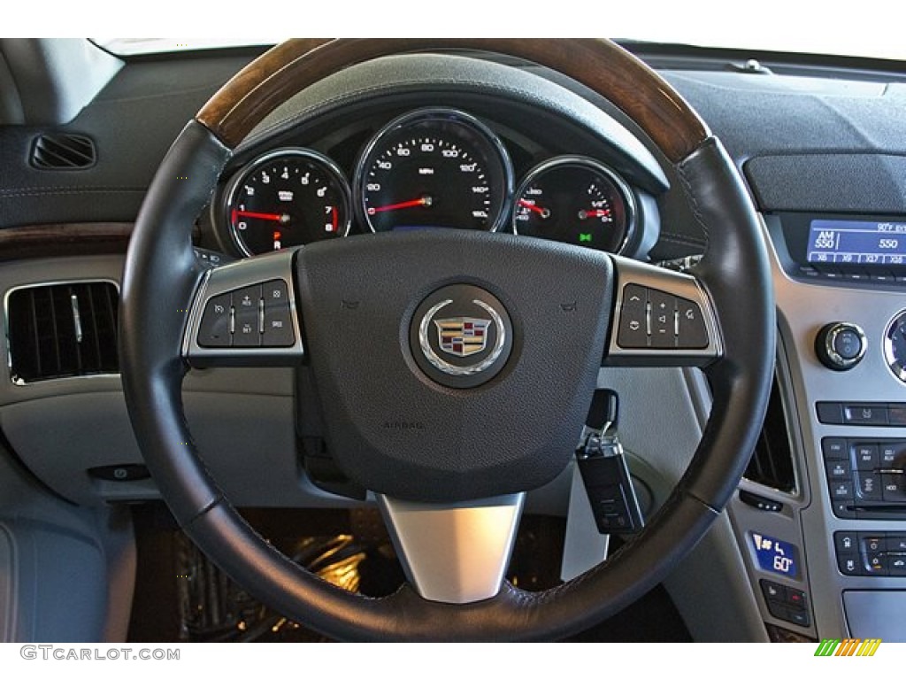 2009 Cadillac CTS Sedan Light Titanium/Ebony Steering Wheel Photo #68727616