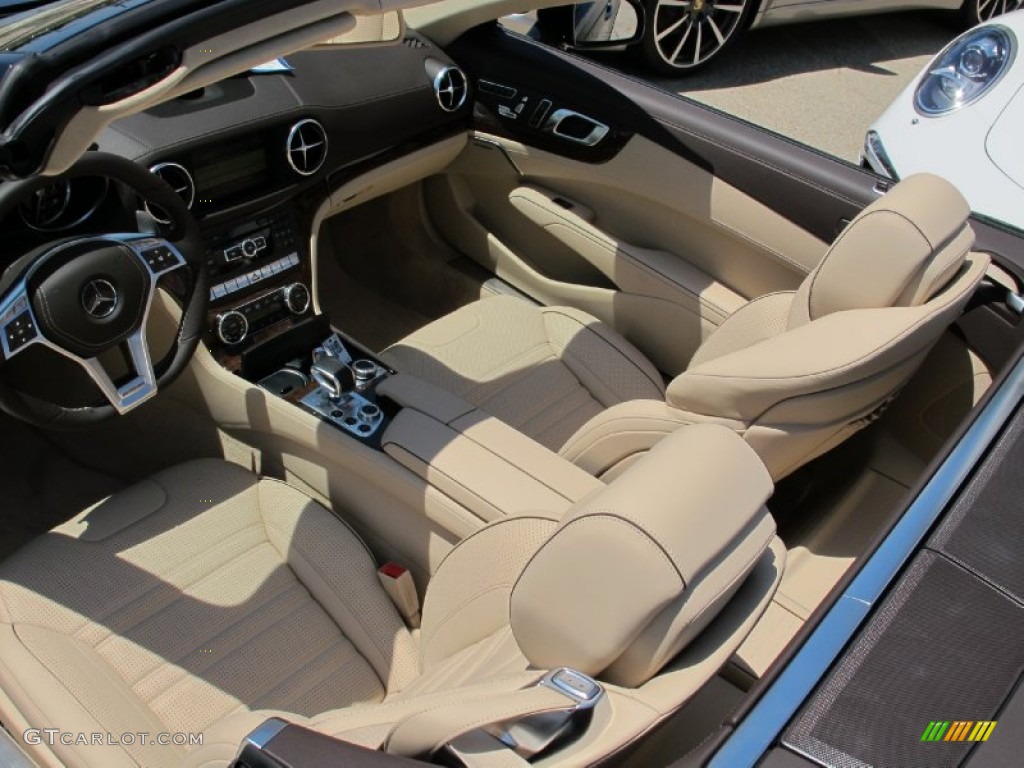 AMG Beige/Brown Interior 2013 Mercedes-Benz SL 63 AMG Roadster Photo #68728759