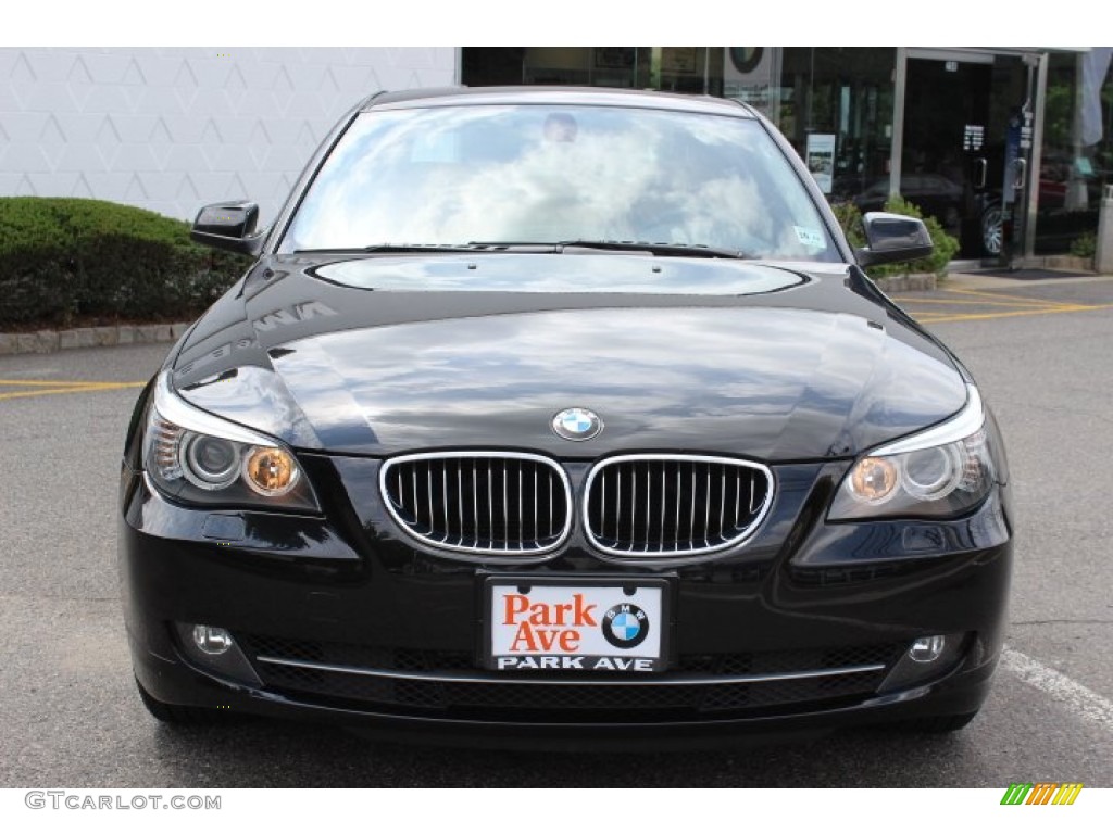 2010 5 Series 528i xDrive Sedan - Black Sapphire Metallic / Natural Brown photo #2