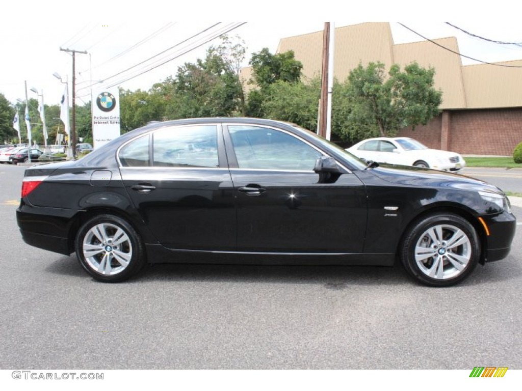 2010 5 Series 528i xDrive Sedan - Black Sapphire Metallic / Natural Brown photo #4