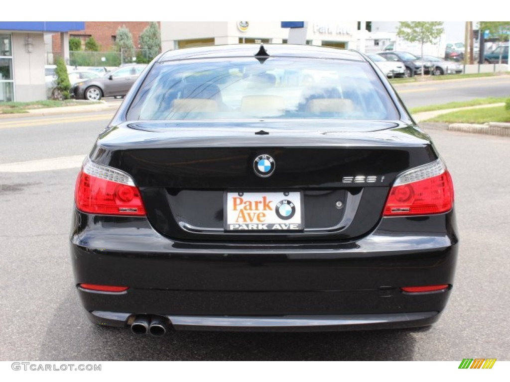 2010 5 Series 528i xDrive Sedan - Black Sapphire Metallic / Natural Brown photo #6