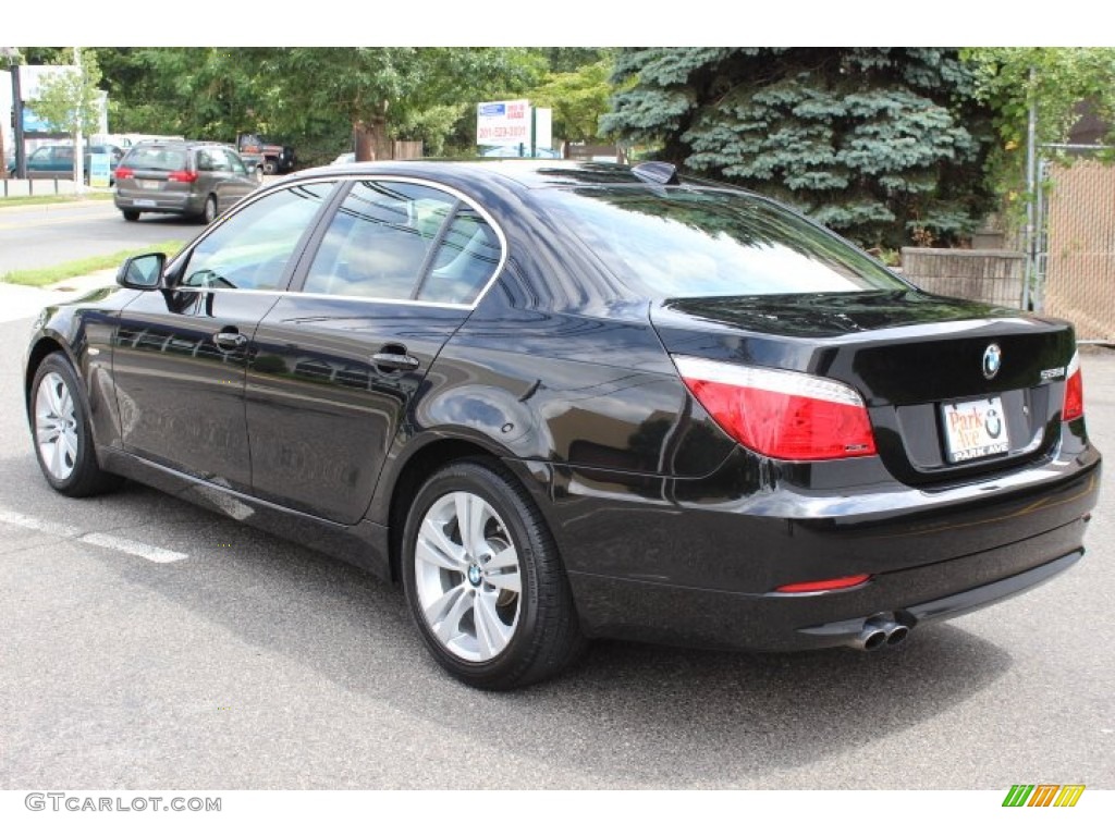 2010 5 Series 528i xDrive Sedan - Black Sapphire Metallic / Natural Brown photo #7