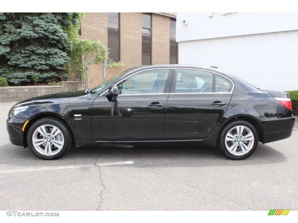 2010 5 Series 528i xDrive Sedan - Black Sapphire Metallic / Natural Brown photo #8
