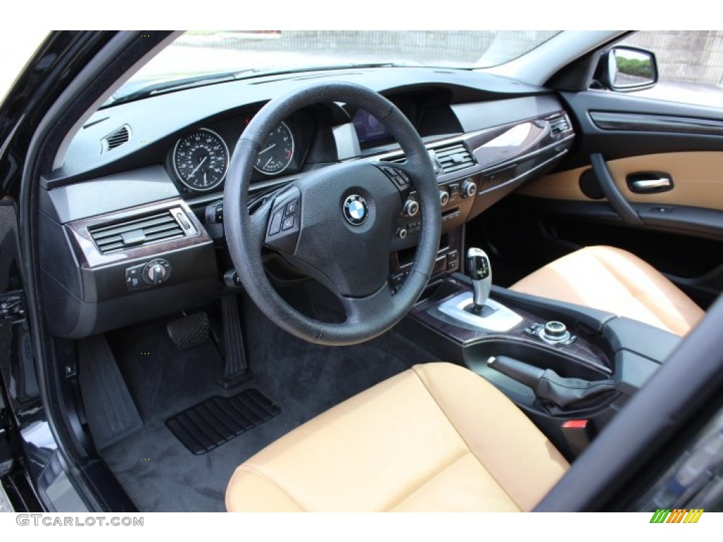 2010 5 Series 528i xDrive Sedan - Black Sapphire Metallic / Natural Brown photo #10