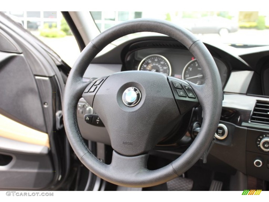2010 5 Series 528i xDrive Sedan - Black Sapphire Metallic / Natural Brown photo #16