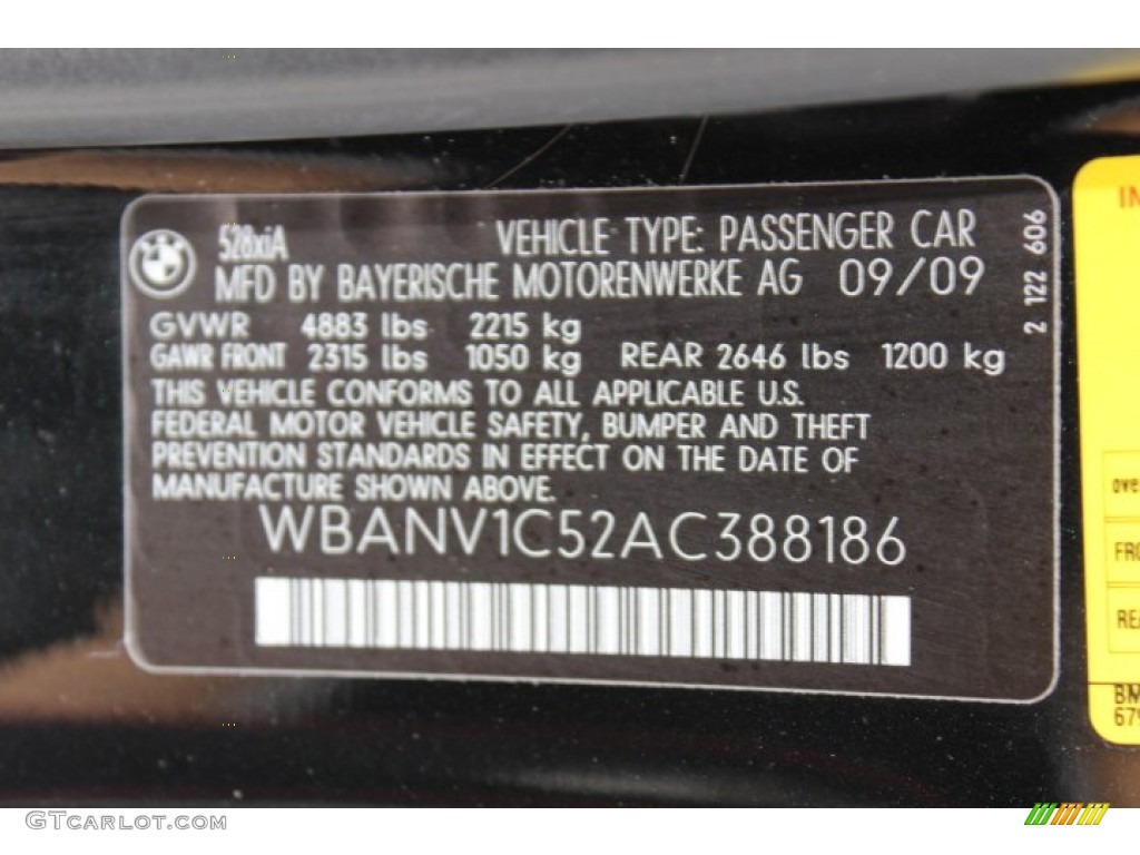 2010 5 Series 528i xDrive Sedan - Black Sapphire Metallic / Natural Brown photo #33