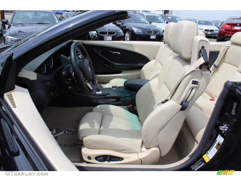 Cream Beige Dakota Leather Interior 2009 BMW 6 Series 650i Convertible Photo #68731270