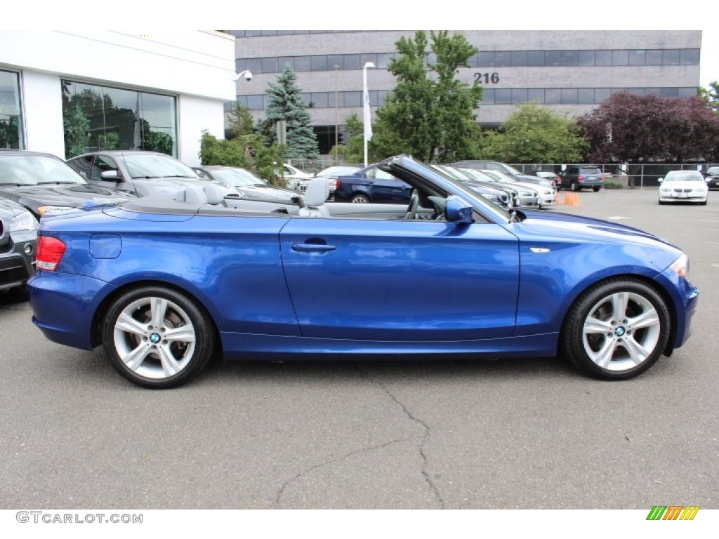 2010 1 Series 128i Convertible - Montego Blue Metallic / Gray Boston Leather photo #4