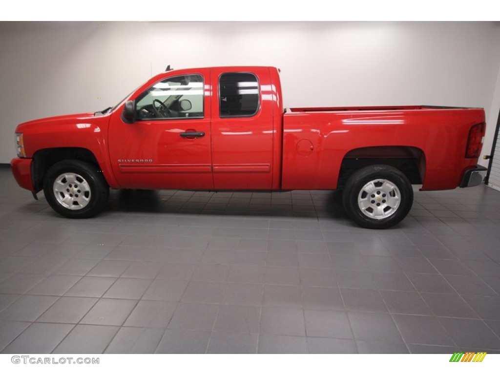 2010 Silverado 1500 LT Extended Cab - Victory Red / Ebony photo #2