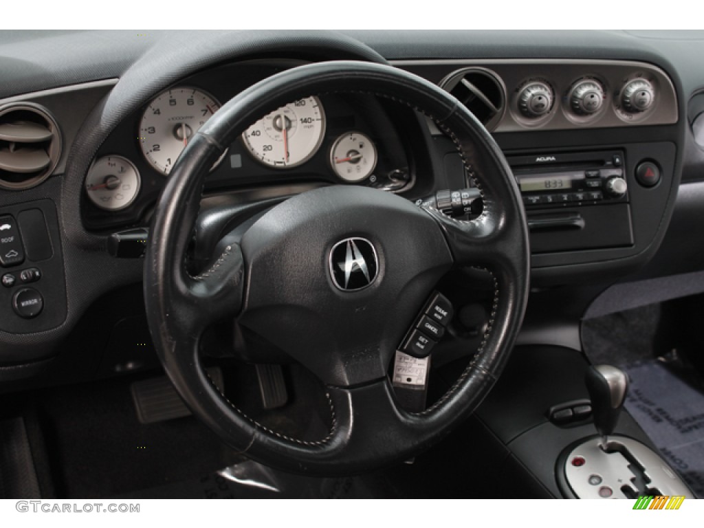 2006 Acura RSX Sports Coupe Ebony Steering Wheel Photo #68733289