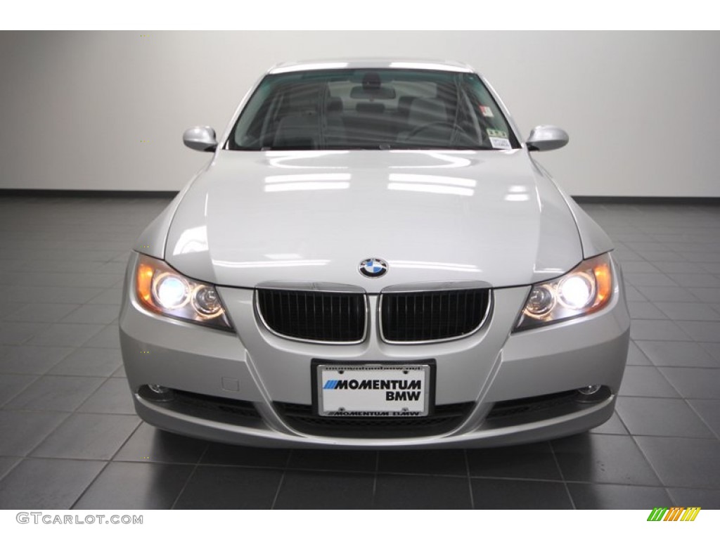 2006 3 Series 325i Sedan - Titanium Silver Metallic / Grey photo #6