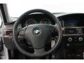 2008 BMW 5 Series Black Dakota Leather Interior Steering Wheel Photo