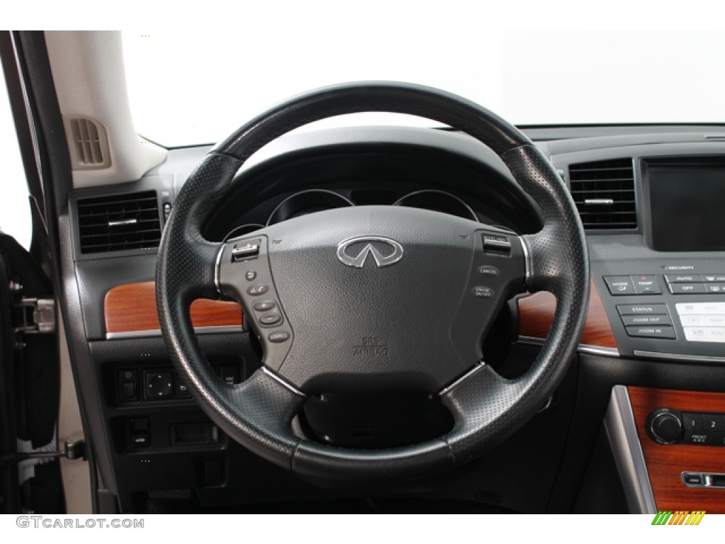 2007 Infiniti M 35x Sedan Graphite Steering Wheel Photo #68734693