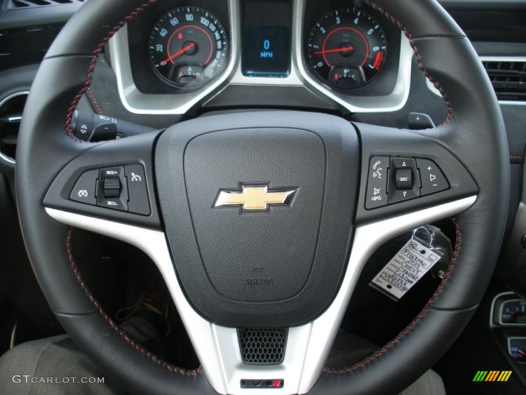 2013 Chevrolet Camaro ZL1 Black Steering Wheel Photo #68734804