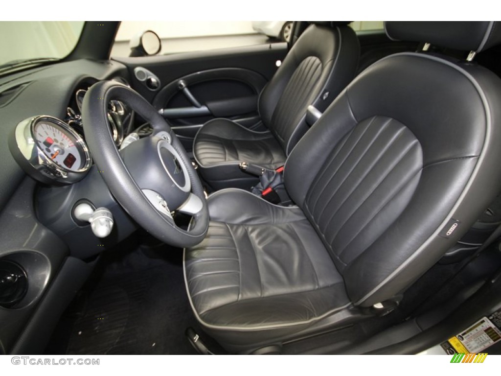 Carbon Black Lounge Leather Interior 2006 Mini Cooper S Hardtop Photo #68734861